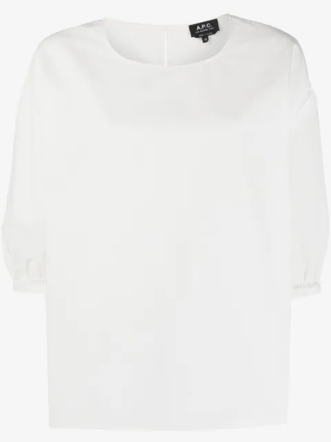 A.P.C. Georgia openwork cotton blouse