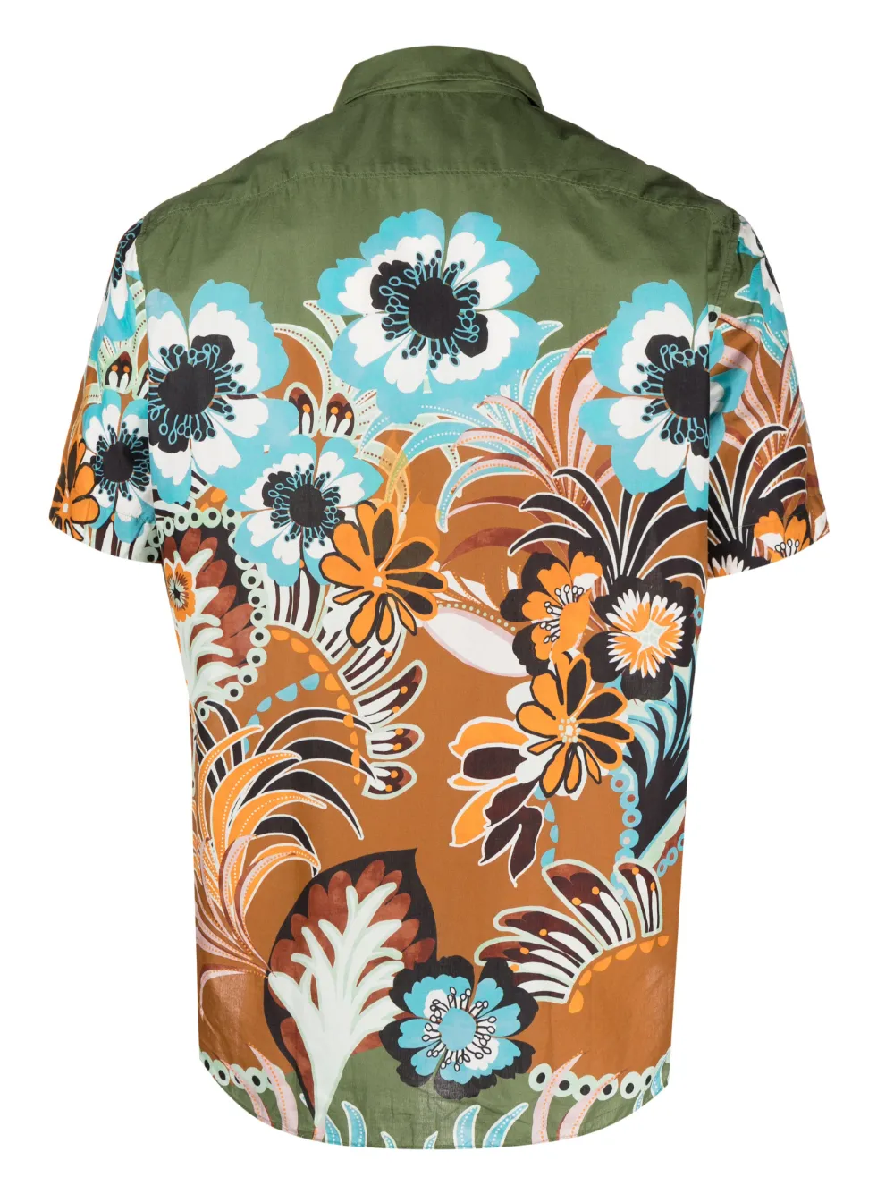 Tintoria Mattei floral-print cotton shirt - Groen