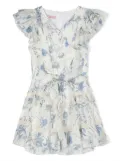 Miss Blumarine floral-print flared dress - Neutrals