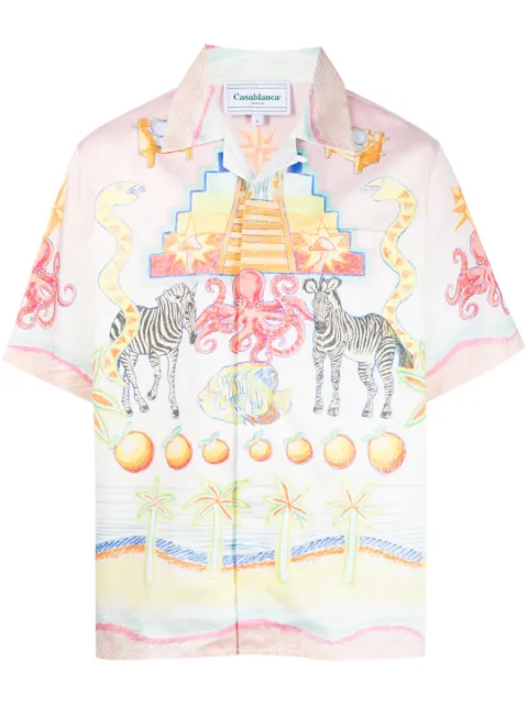 Casablanca L'Arbre de Vie cotton shirt