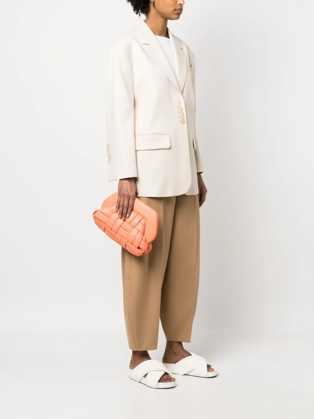 Themoirè Bios geweven clutch - Oranje
