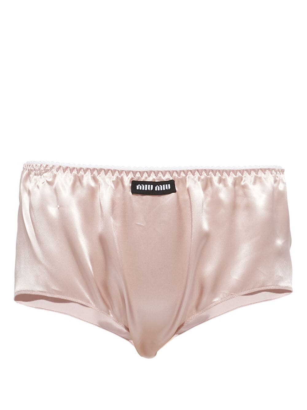 Miu Miu Mid-rise Logo Briefs - Black