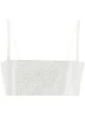 Nuè Charlotte crystal embellished top - Silver