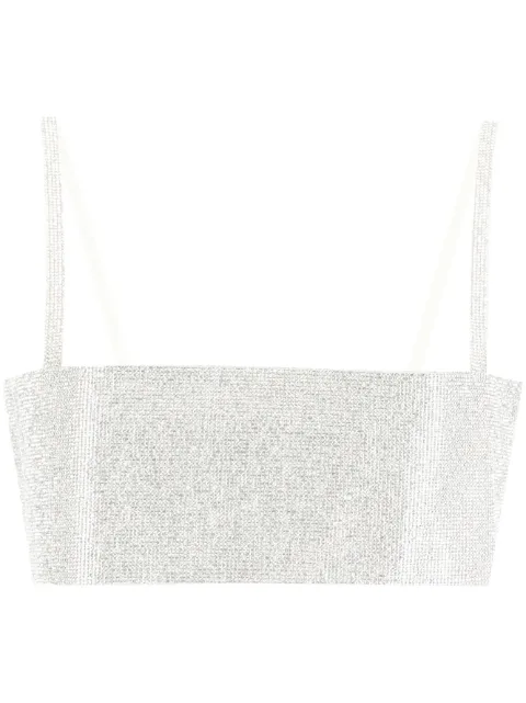 Nuè Charlotte crystal embellished top