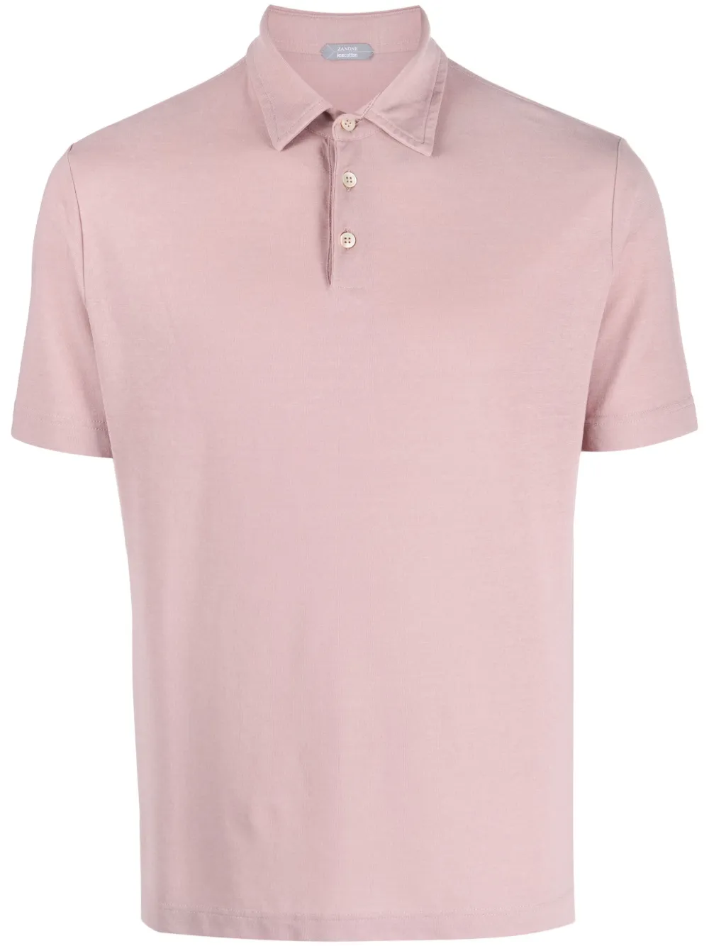 Zanone Short-sleeved Polo Shirt In Rosa