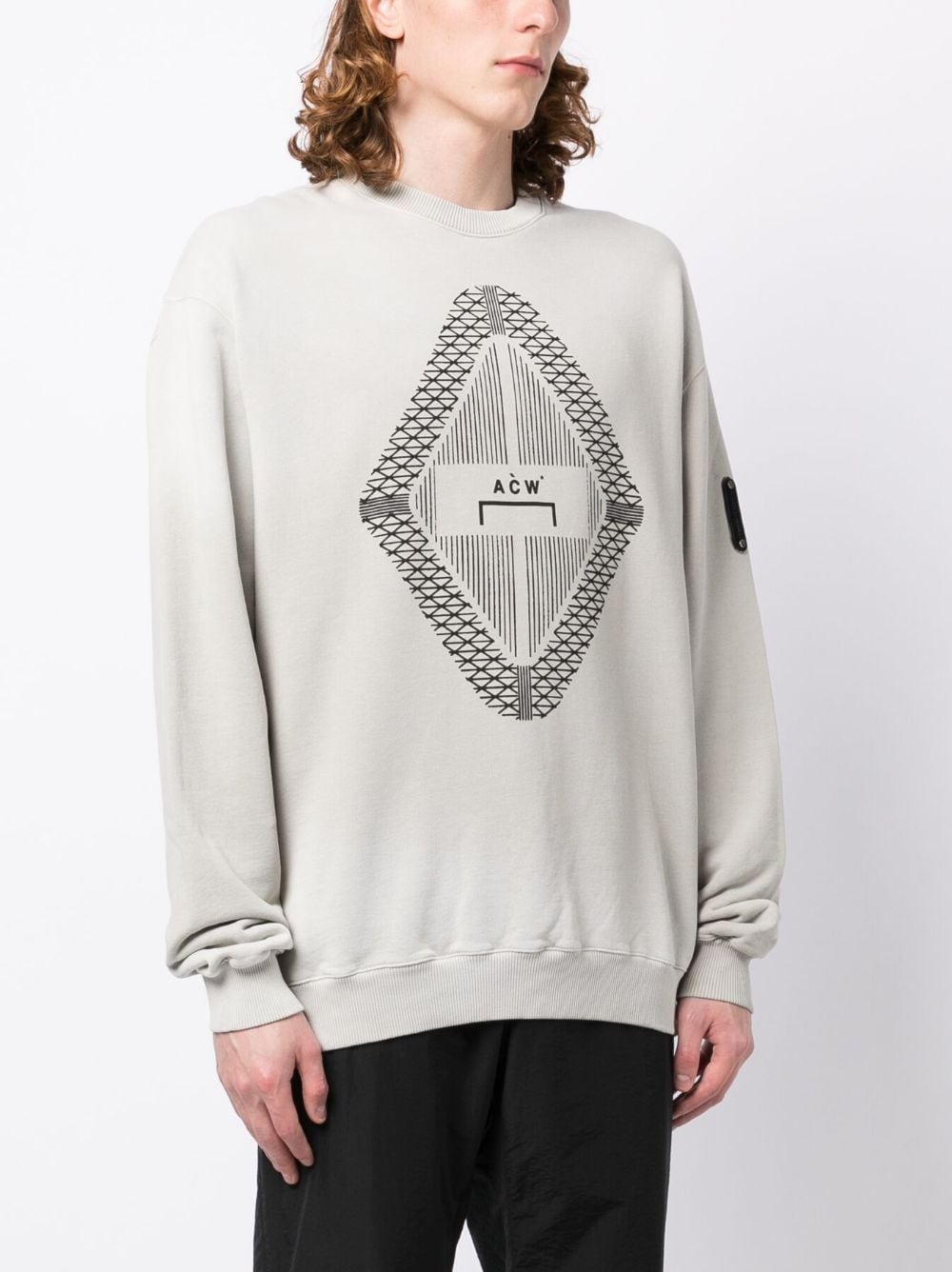Shop A-cold-wall* Gradient Logo-print Sweatshirt In Grau