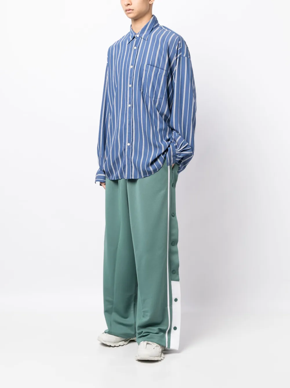 Martine Rose Popper logo-tape track pants - Groen