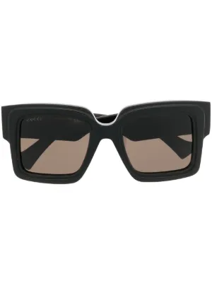 Gucci Eyewear インターロッキングG サングラス | ブラック | FARFETCH JP
