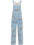 Gucci Fuori slogan denim overalls - Blue