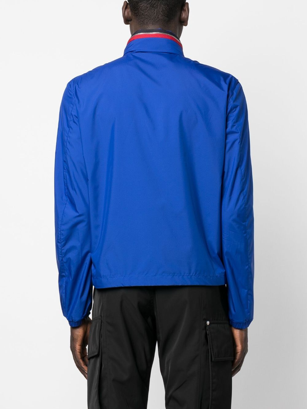 Shop Moncler Hooded Zip-front Jacket In Blau