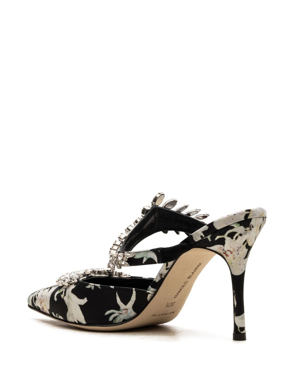 Manolo Blahnik Lurum 90mm floral-print Mules - Farfetch