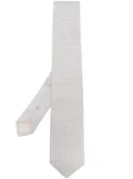 D4.0 graphic-print silk tie - White