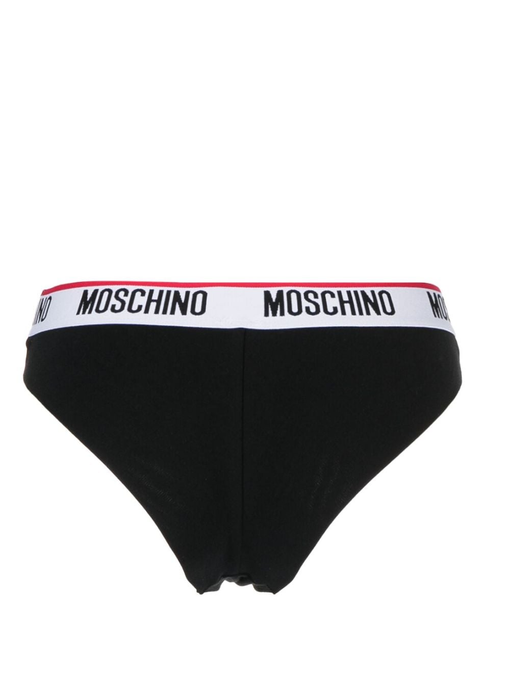 Shop Moschino Logo-waistband Underwear 2-pack In Black