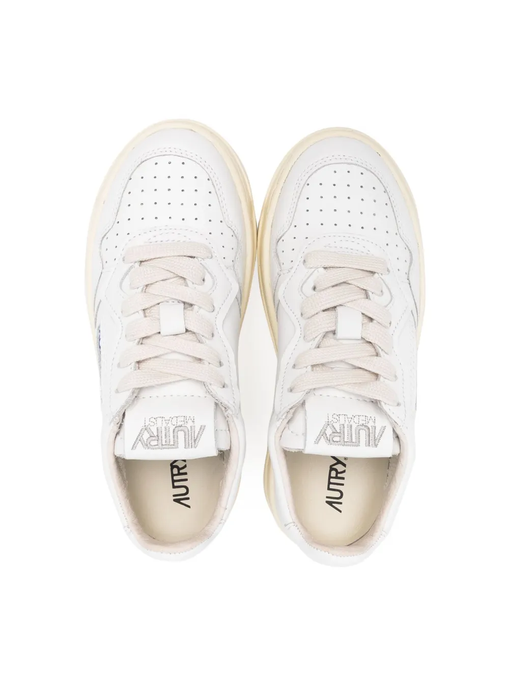  Autry Kids Leather Low-top Sneakers - White 