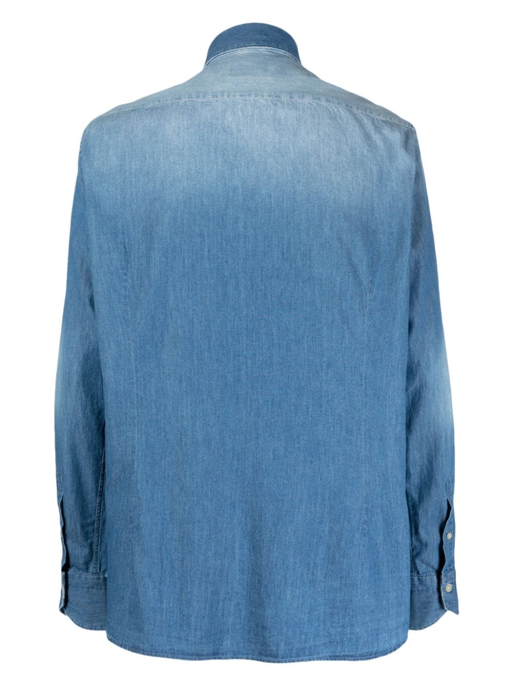 Tintoria Mattei long-sleeve washed denim shirt - Blauw