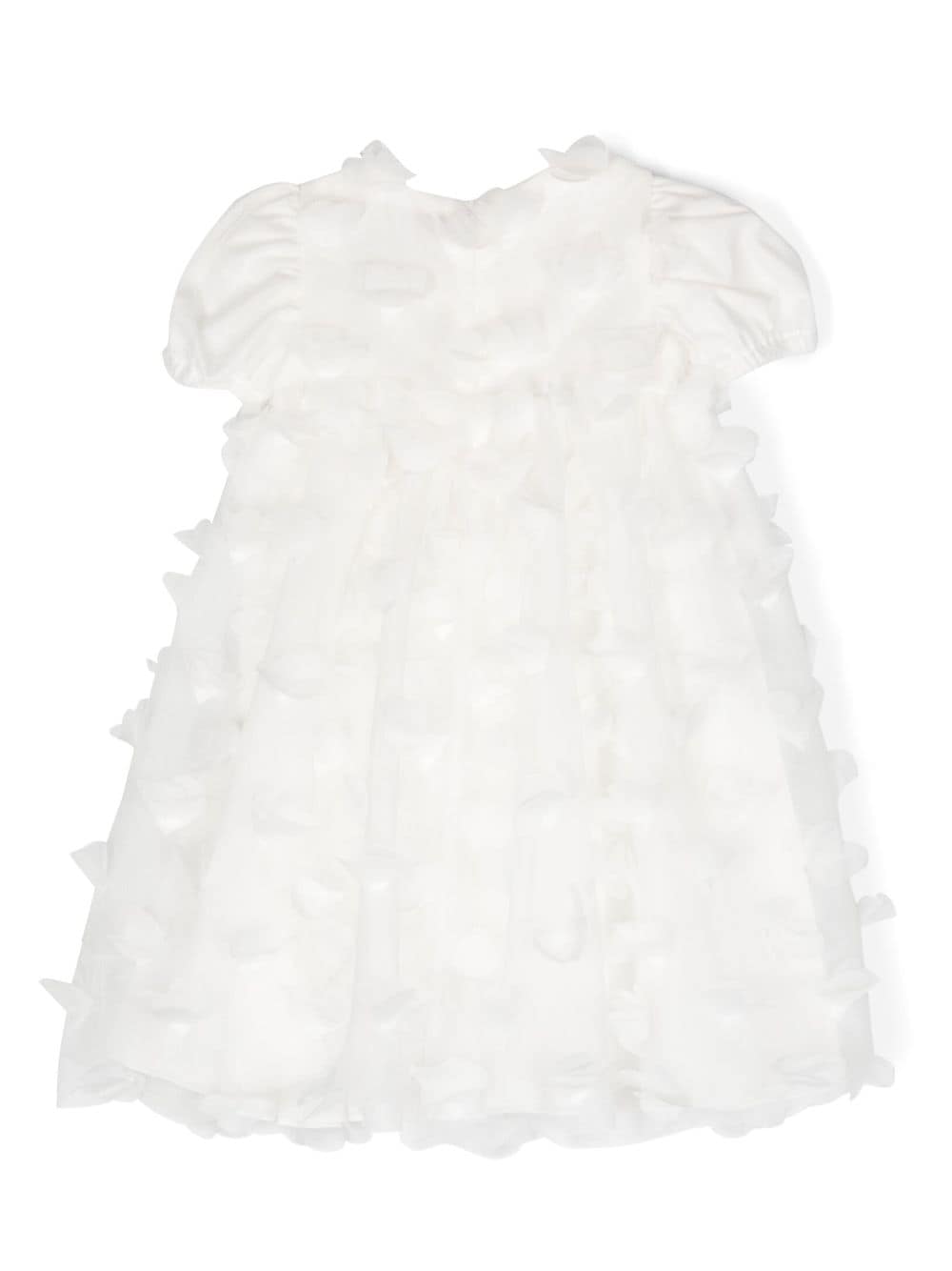 Shop Simonetta Short-sleeve Tulle Dress In White