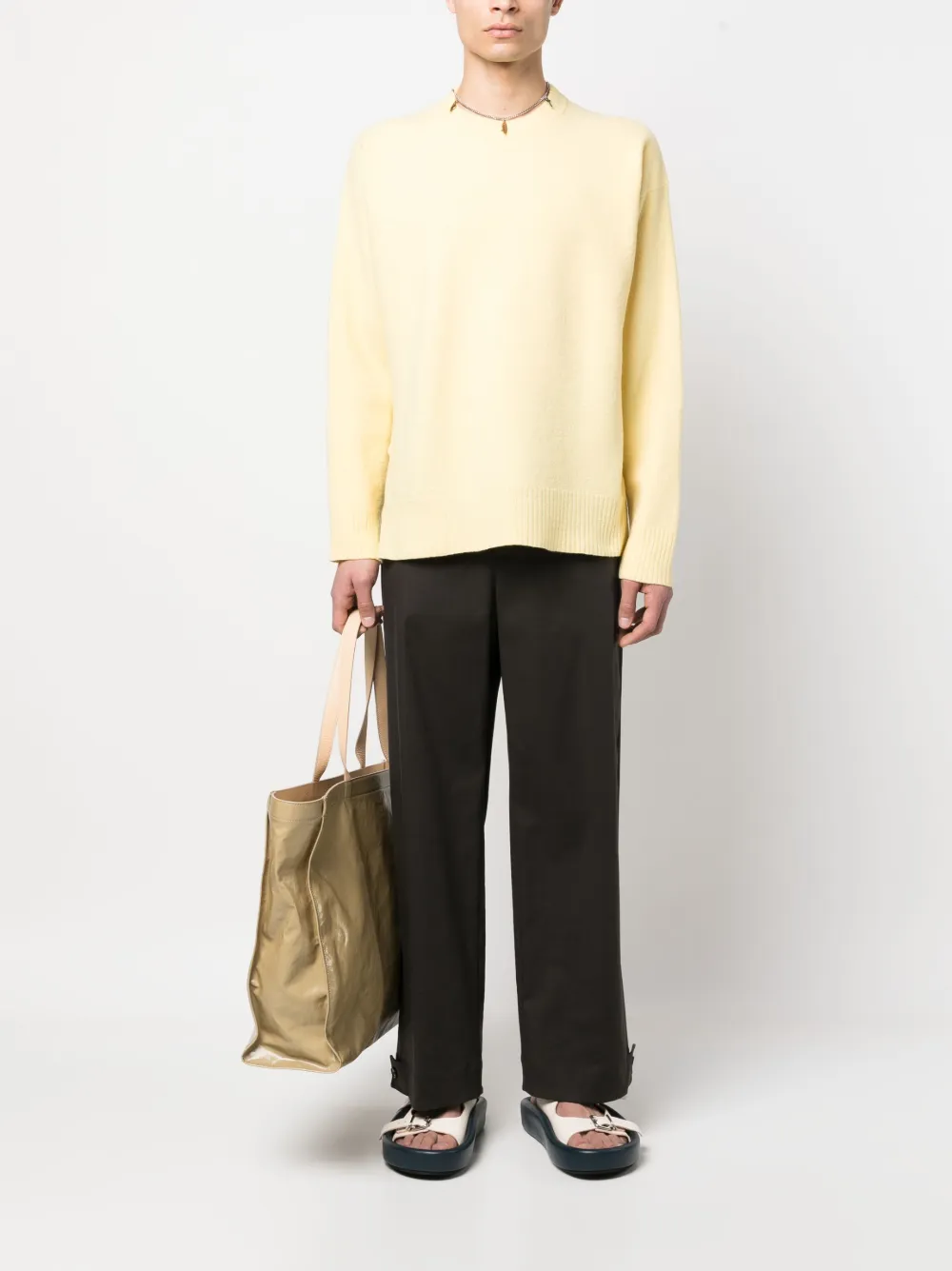 Jil Sander Wollen trui - Geel