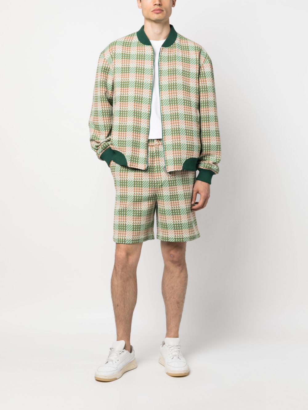 Drôle De Monsieur Geruite shorts - Groen