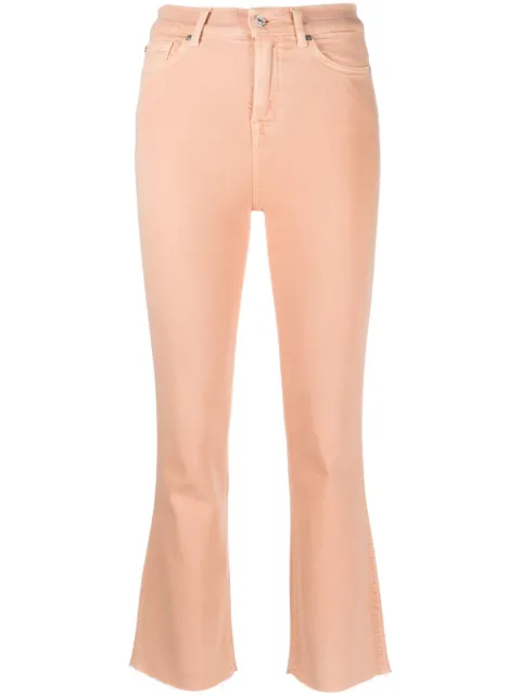 high-waist cropped jeans