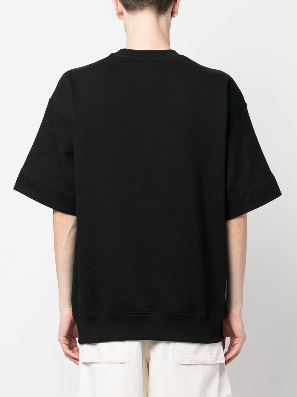 Shop Jil Sander Logo-patch Short-sleeve Sweatshirt In Schwarz