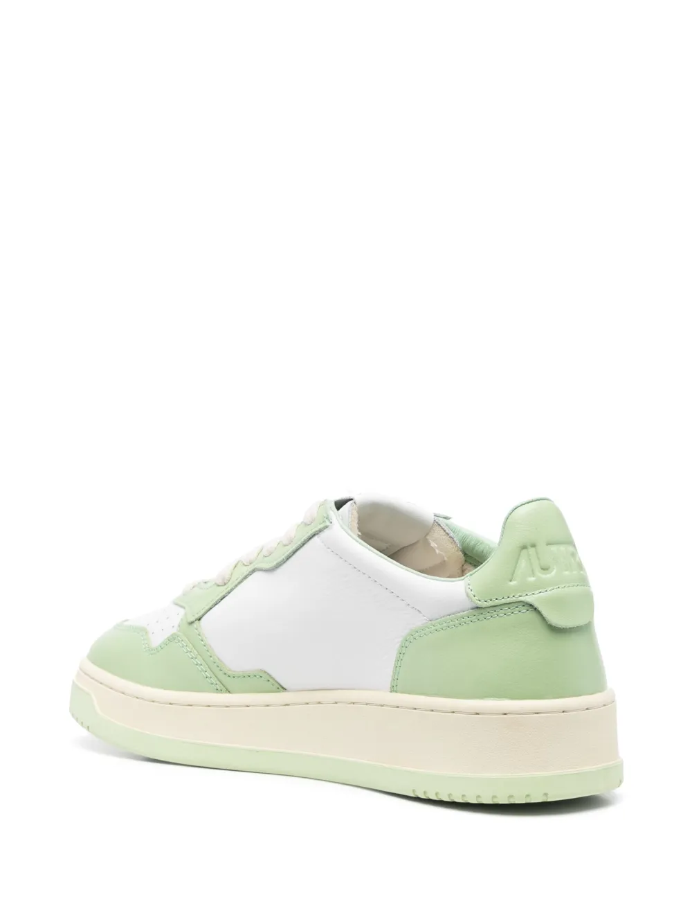 Autry panelled lace-up sneakers White