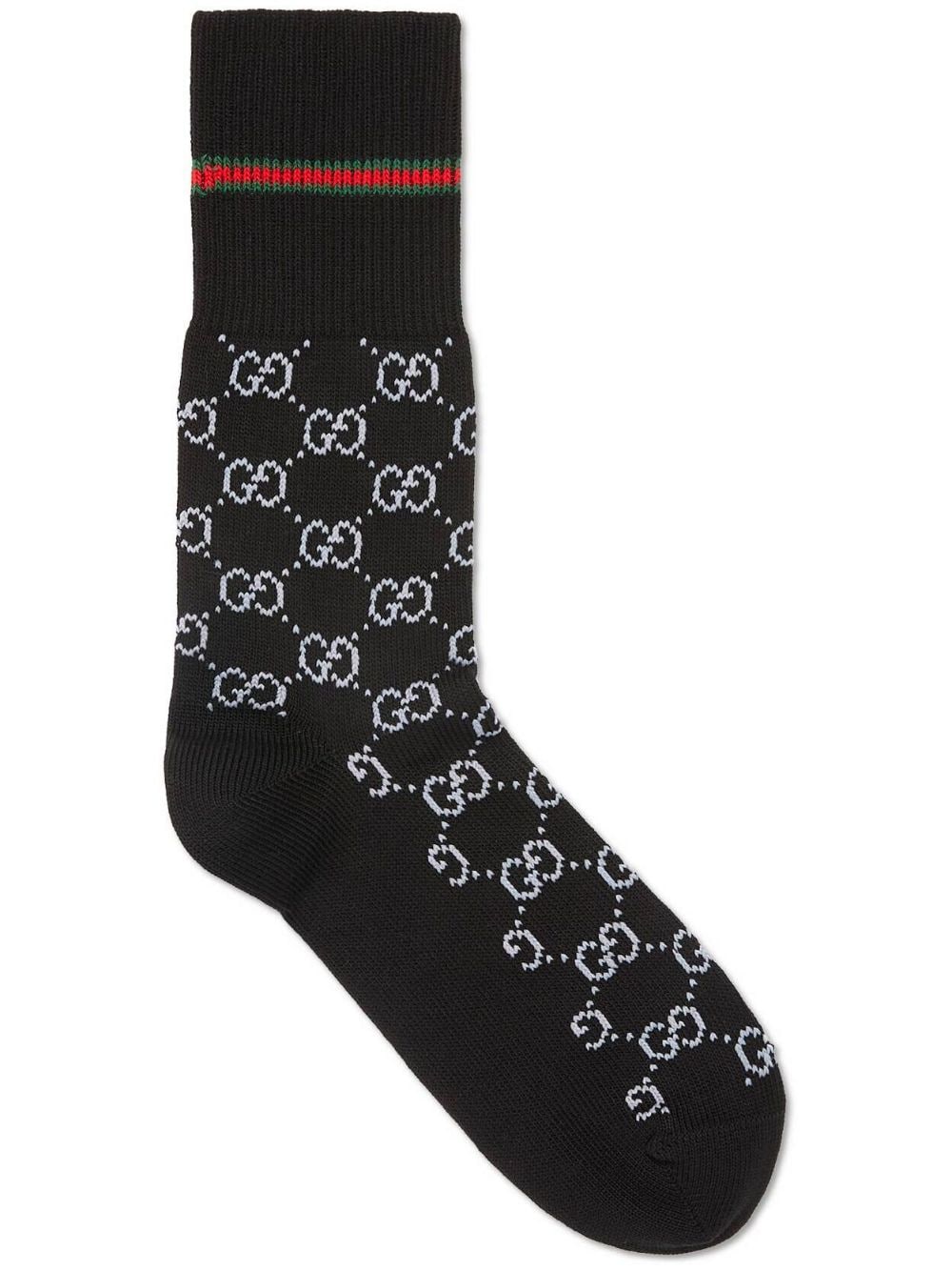 Gucci Gg Cotton Blend Socks In Black