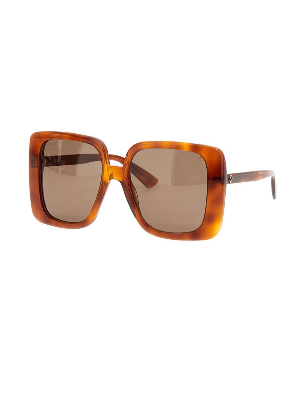 Gucci Eyewear Zonnebril met oversized montuur - Bruin