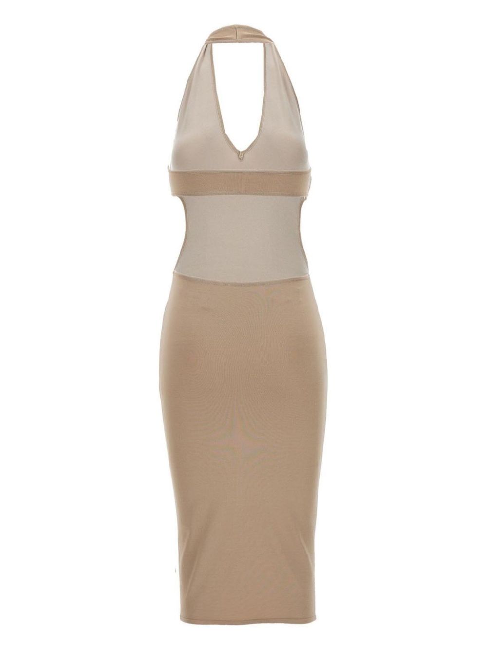 Alexandre Vauthier halterneck dress - Beige