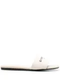 Givenchy logo-print flat slides - Neutrals