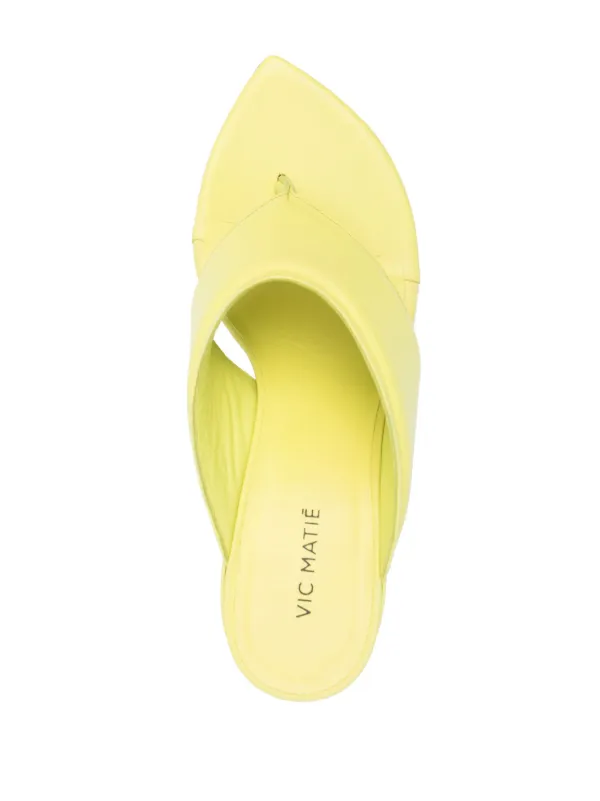 サンダル・ミュール ViC MATiE 'Glass' sandals Vic Matie Slash 60mm Thong Sandals | Yellow | FARFETCH