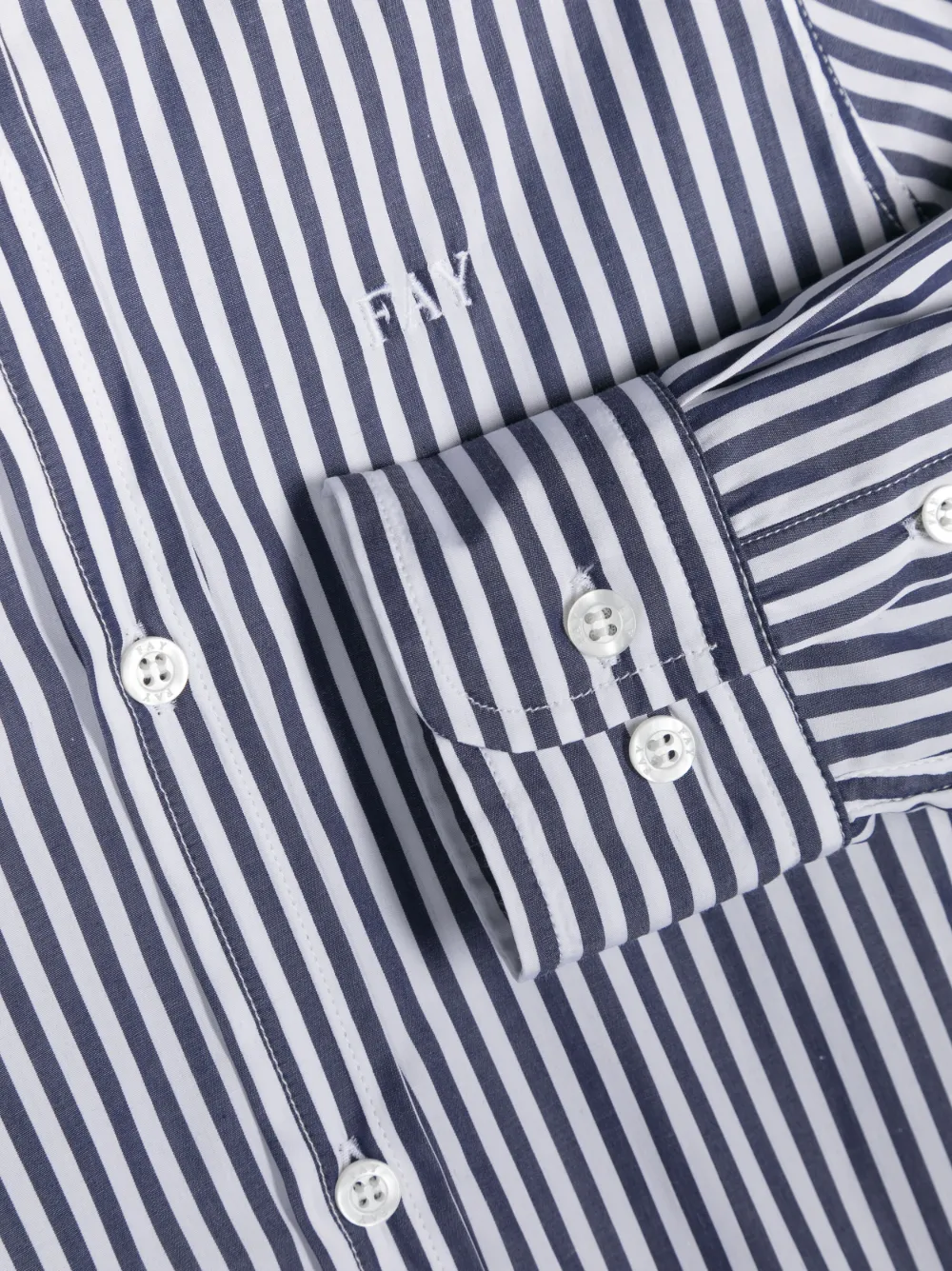 Fay Stripe-pattern Shirt In Blau