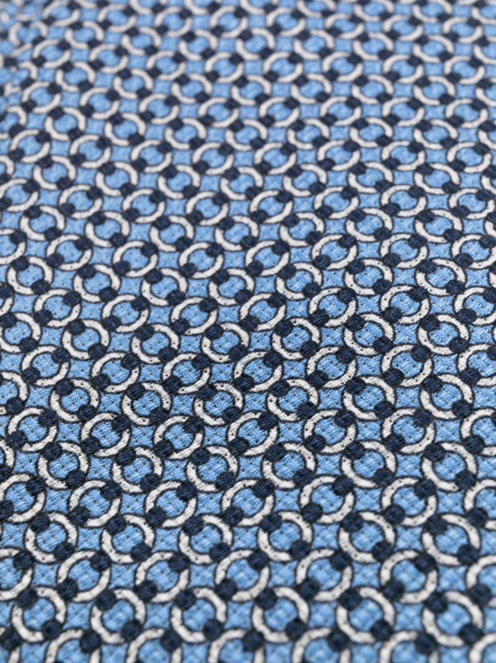 D4.0 graphic-print silk tie - Blauw