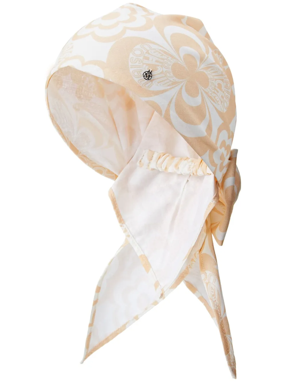 Maison Michel Irina Flora-print Cotton Turban In White