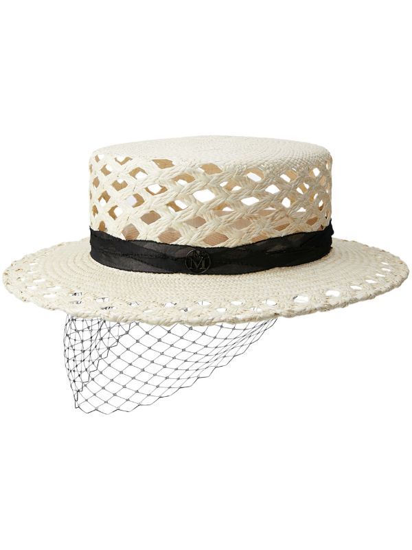 Chanel Straw Boater Hat M