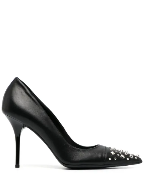 Love Moschino stud-embellished 100mm leather pumps
