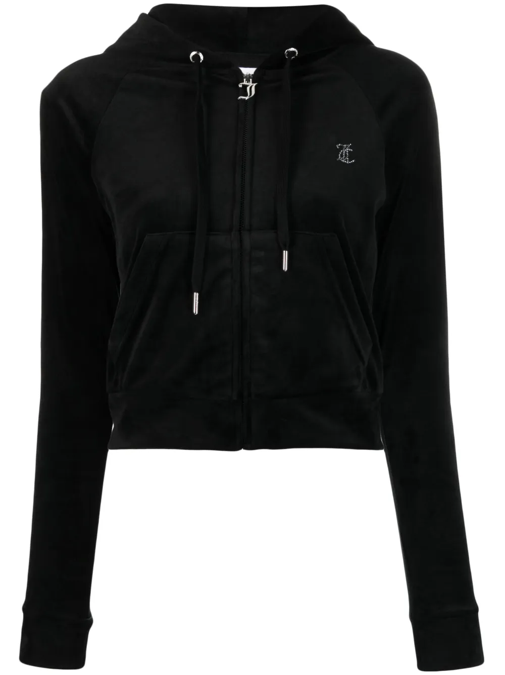 Juicy Couture velvet-finish zip-up hoodie