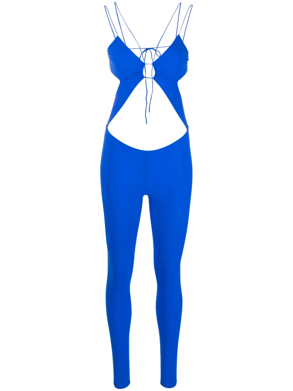 Amazuìn Xena cut-out backless jumpsuit - Blue