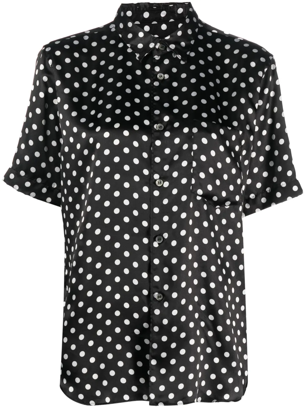 Black Comme Des Garçons polka dot-print short-sleeve shirt