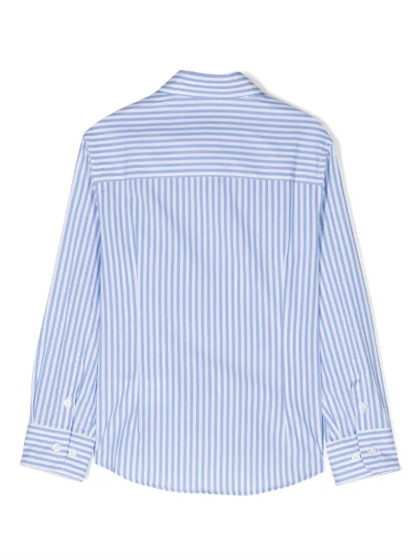 Fay Kids stripe-pattern long-sleeve Shirt Blue FARFETCH PH