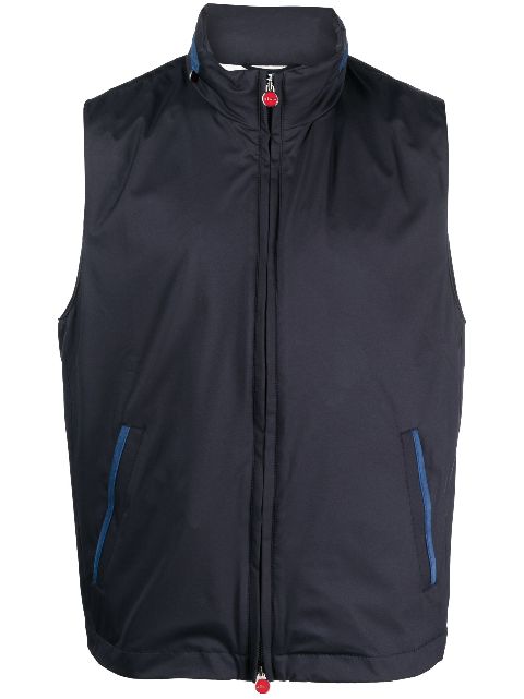 Kiton logo zip-fastening gilet