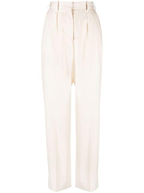 JOSEPH high-waisted cotton trousers