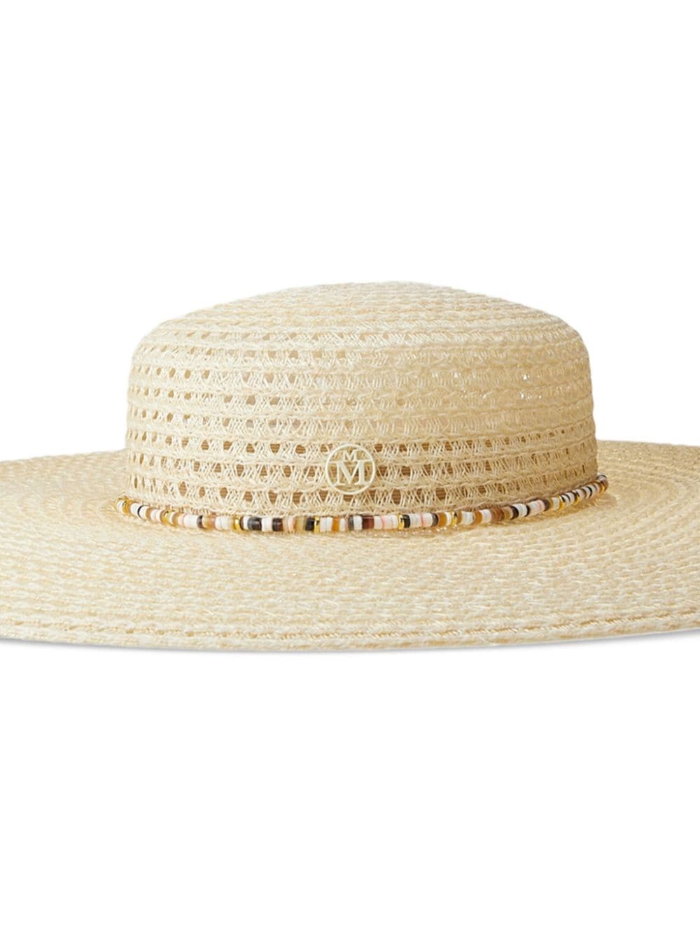 Shop Maison Michel Bianca Straw Wide Brim Hat In Neutrals