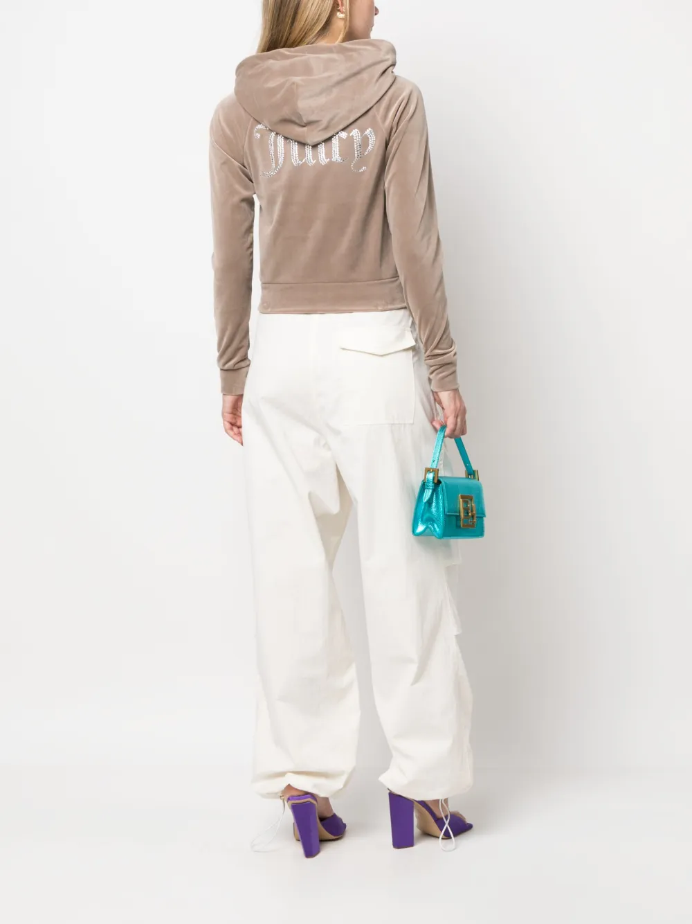 Juicy Couture Fluwelen hoodie - Beige