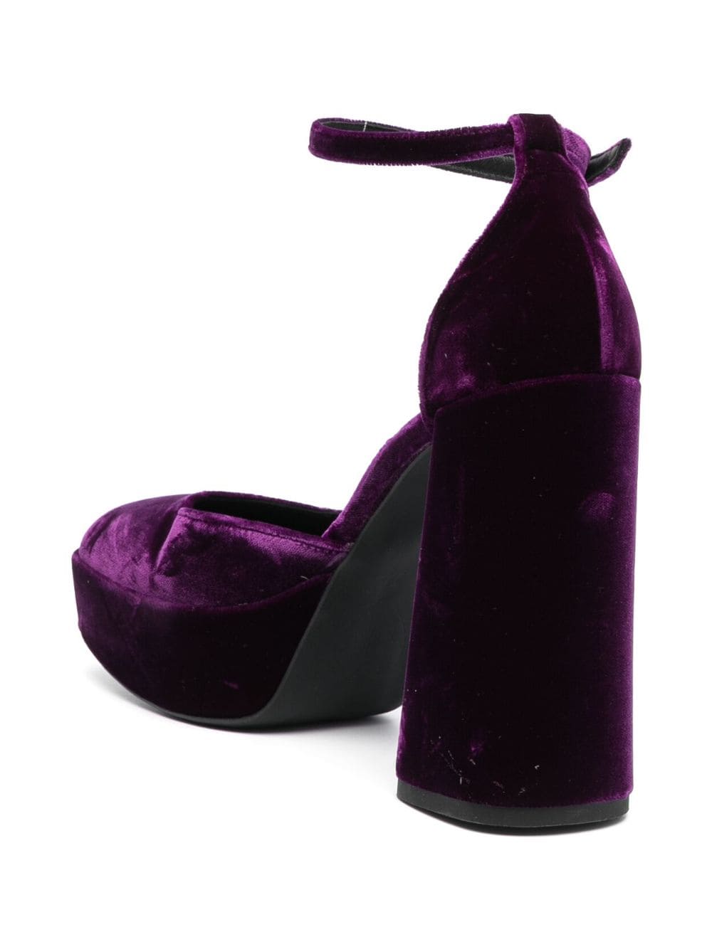 Shop Love Moschino 130mm Logo-print Suede Mules In Purple