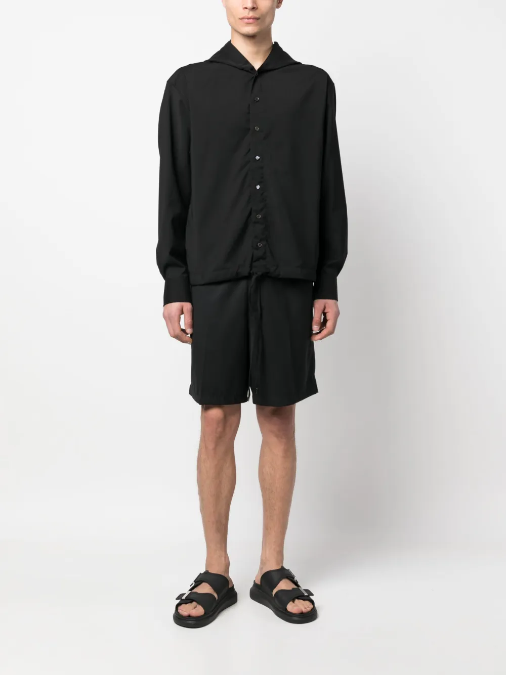Emporio Armani Overhemd van scheerwol - Zwart