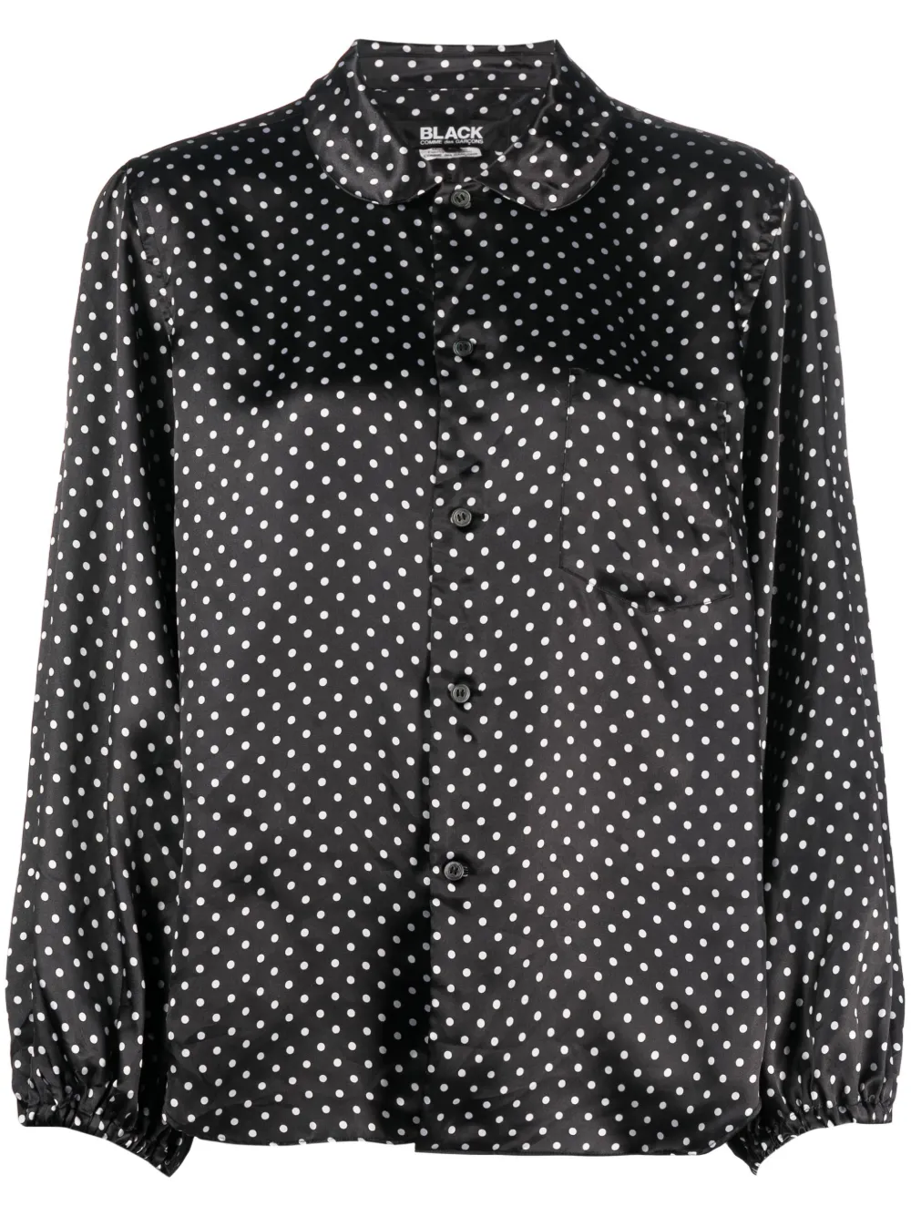 Black Comme Des Garçons polka dot-print long-sleeve shirt