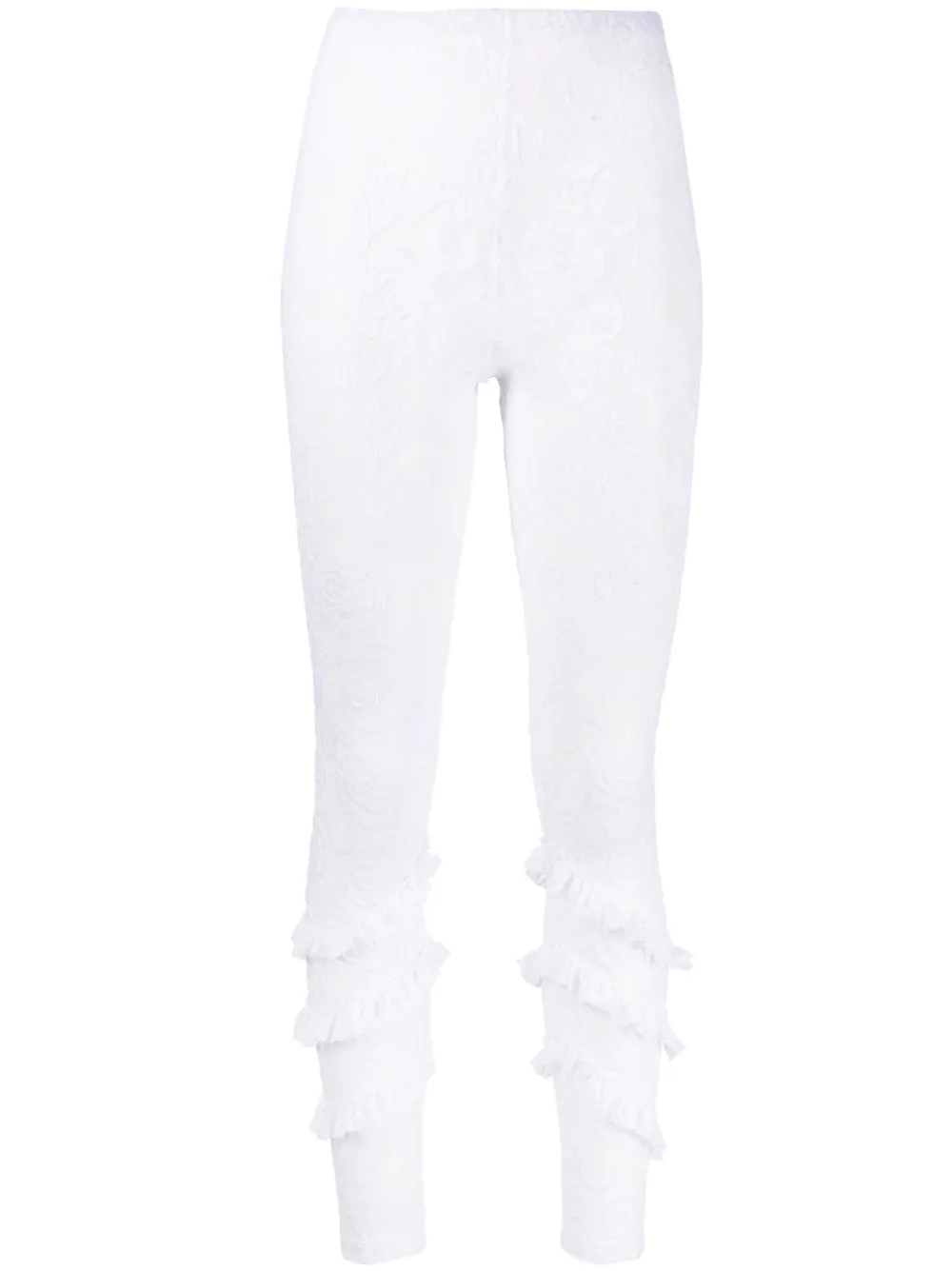 White hot sale ruffle leggings