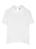 Simonetta rounded-collar silk-blend shirt - White