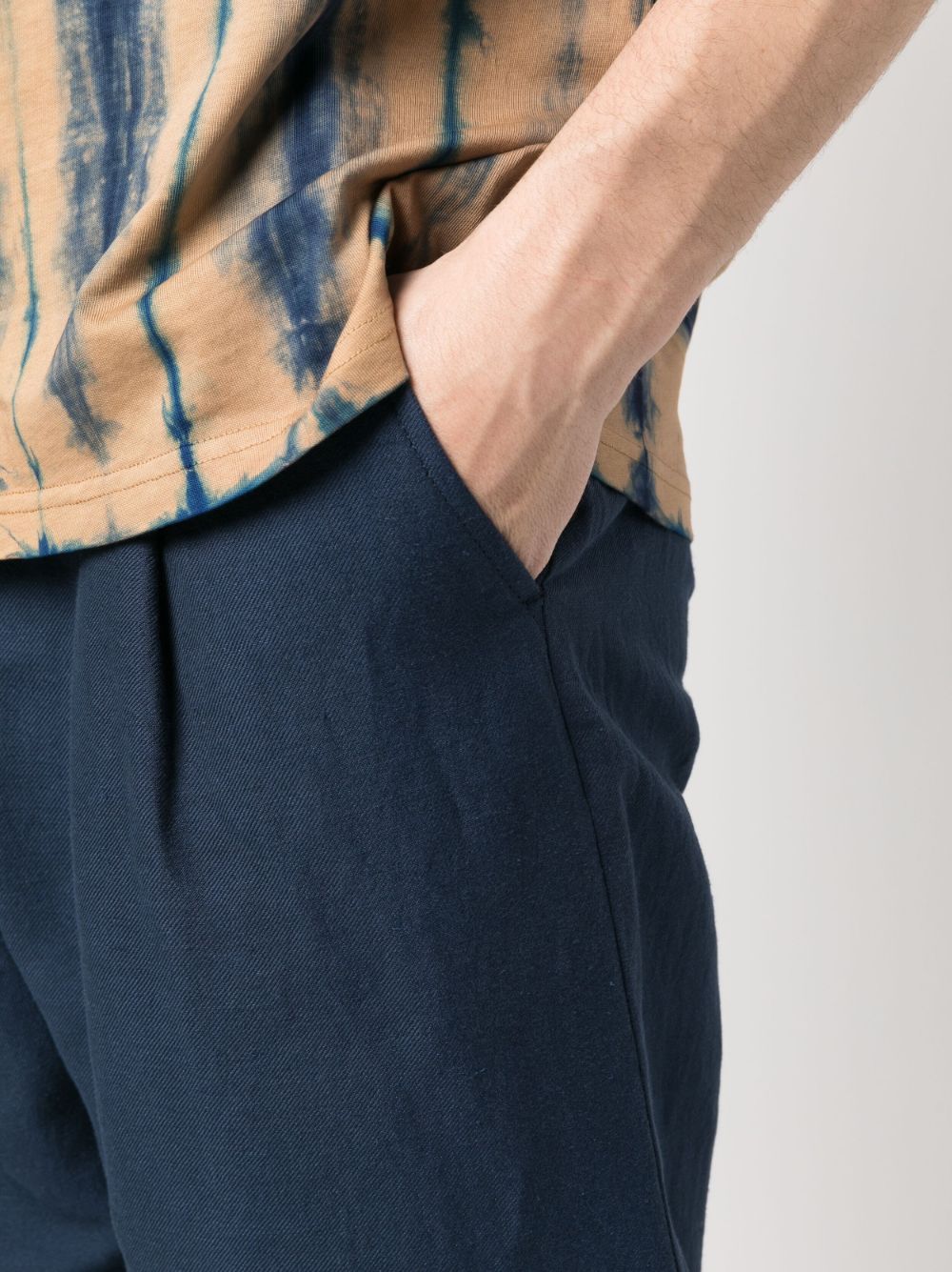 Shop Apc Cropped Straight-leg Trousers In Blue