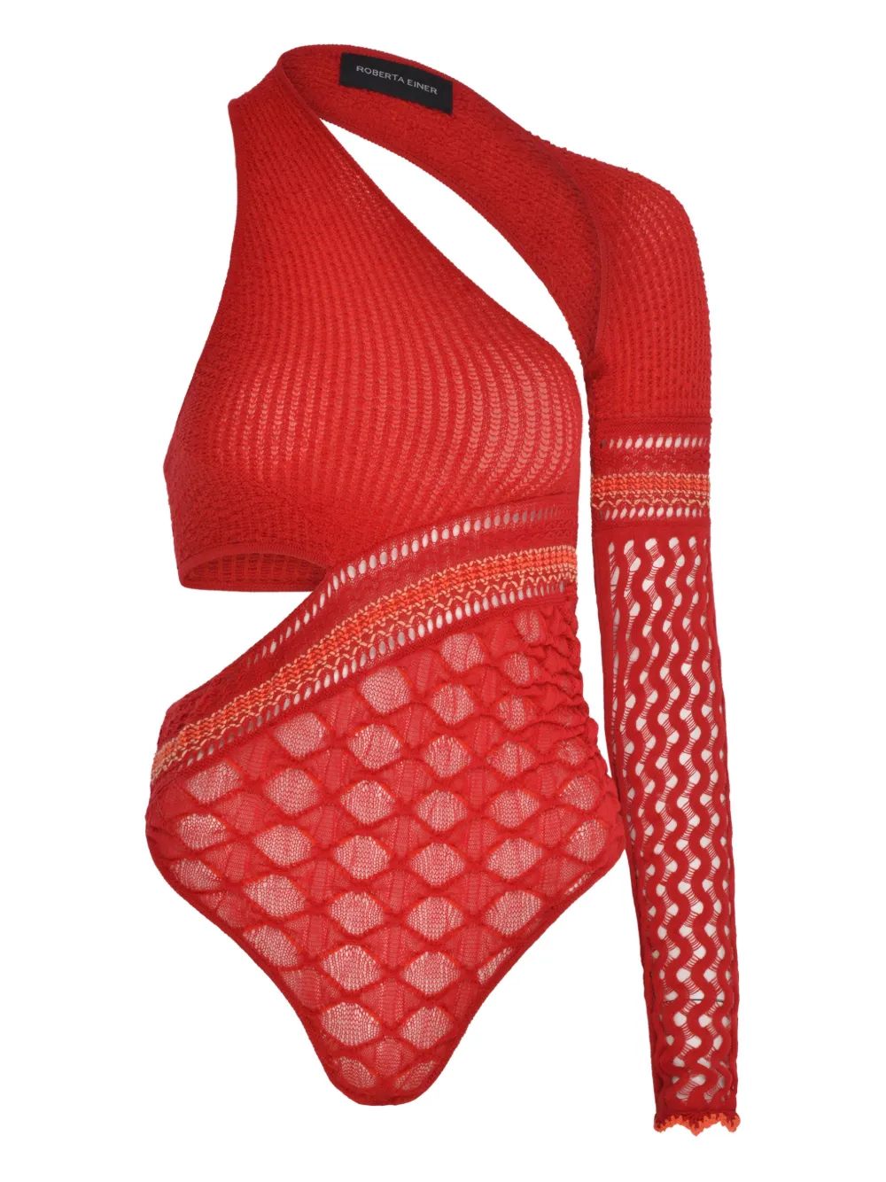 Roberta Einer Dina one sleeve top - Rosso